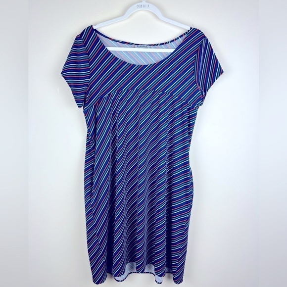 Karina Dresses & Skirts - Karina | Original Easy Dress Multi Color Empire Waist Short Sleeve Dress | XL